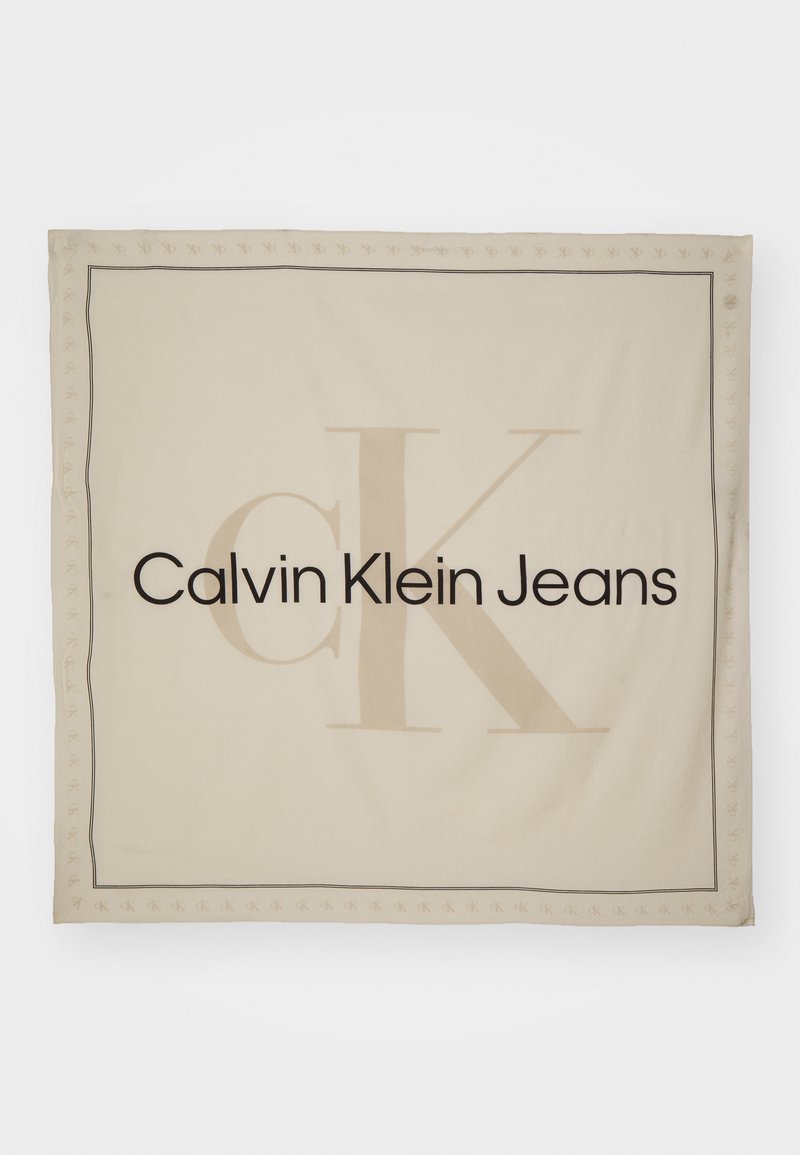 Calvin Klein Jeans BOLD MONO LOGO SHAWL - Marama - eggshell