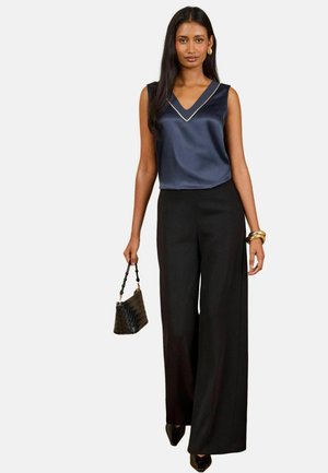 Love & Roses, REGULAR FIT - V-NECK SATIN FRONT VEST  . - Top - navy blue