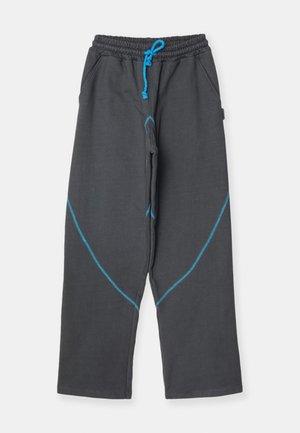 PANTS - Tracksuit bottoms - anthracite grey/tropical blue