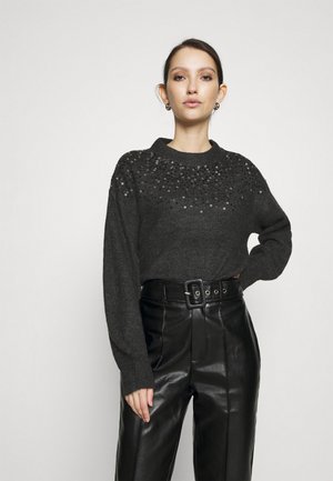 JDYNEWESTSPARKLE - Jumper - dark grey melange
