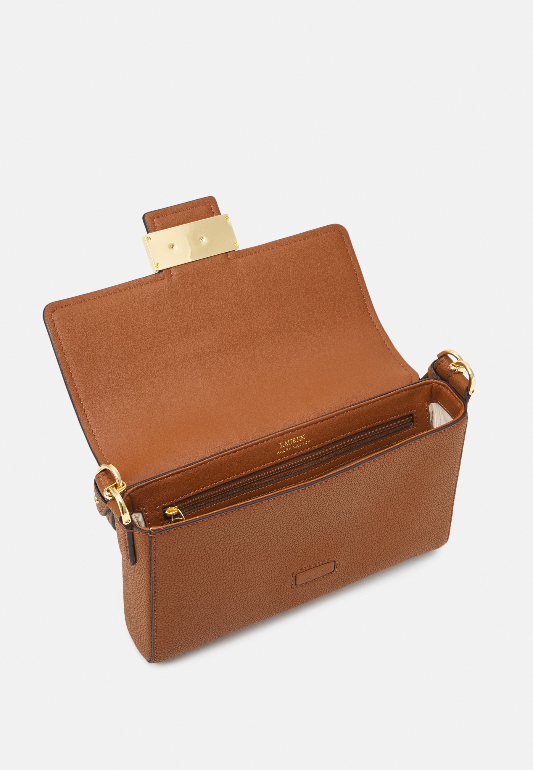 Lauren Ralph Lauren LEATHER SPENCER SHOULDER BAG - Bolso de mano -  tan/tostado - Zalando.es