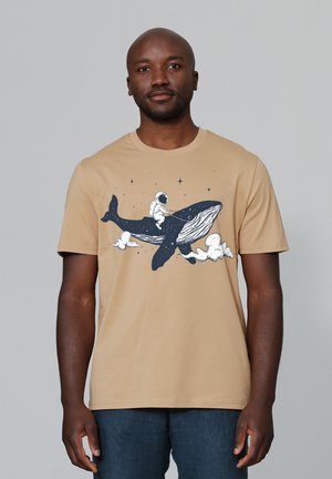 watapparel T-shirt print - latte