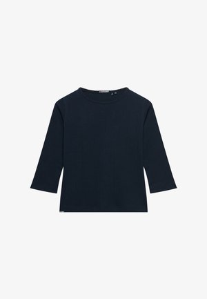 Superdry & Co, SUPERDRY ATHLETIC ESSENTIALS POINTELLE HALF SLEEVE TOP.. - Langærmet T-shirt - eclipse navy