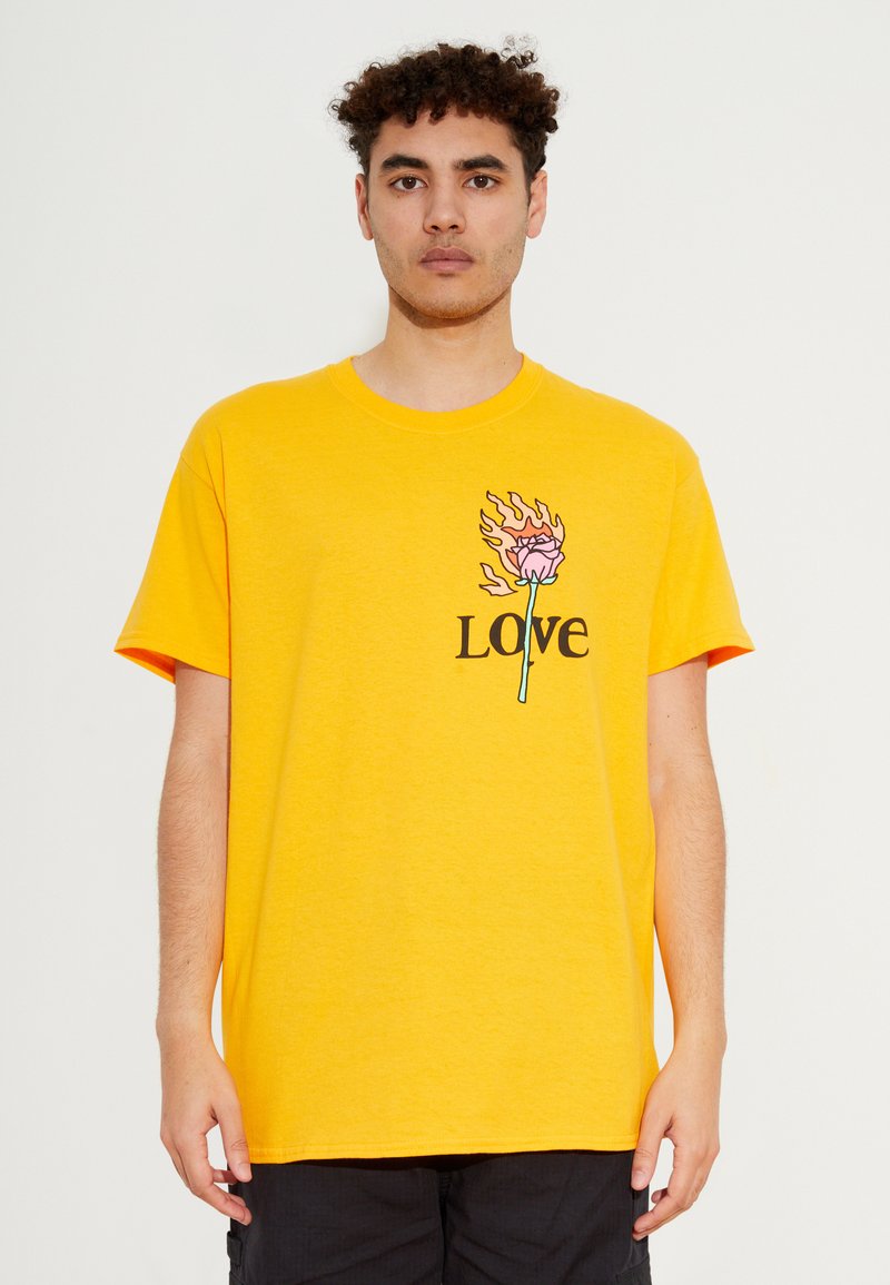 New Love Club LOVE ROSE TEE Tshirt print gold/goudkleurig Zalando.nl