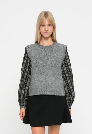 JDYMALONE O NECK VEST - Pullover - medium grey