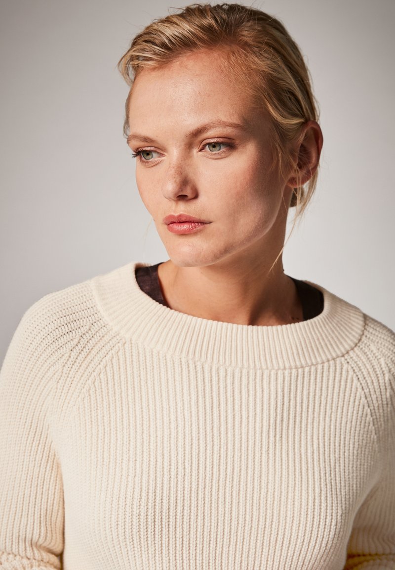 Damen Strickjacken | comma Strickpullover cream/offwhite - KZ72654 Damen Strickjacken | comma Strickpullover cream/offwhite - KZ72654