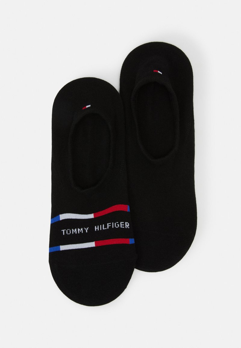 Tommy Hilfiger MEN FOOTIE BRETON STRIPE 2 PACK Trainer socks black
