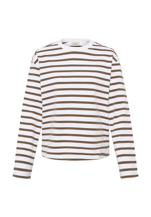 Fransa, FRBREE TEE 1 - Top s dlhým rukávom - white w rain-drum stripe