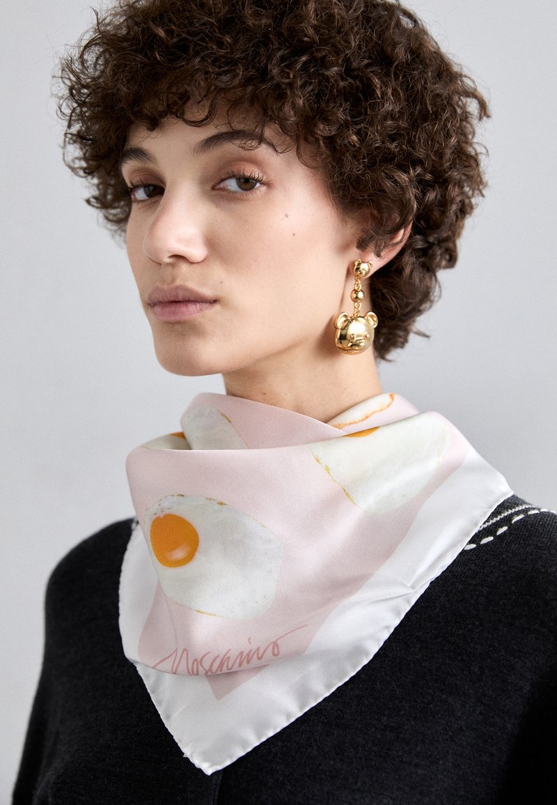 MOSCHINO 68X68 SILK SCARF - Fuliaras - pink