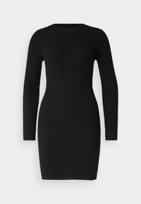 PCCRISTA O NECK DRESS - Gebreide jurk - black