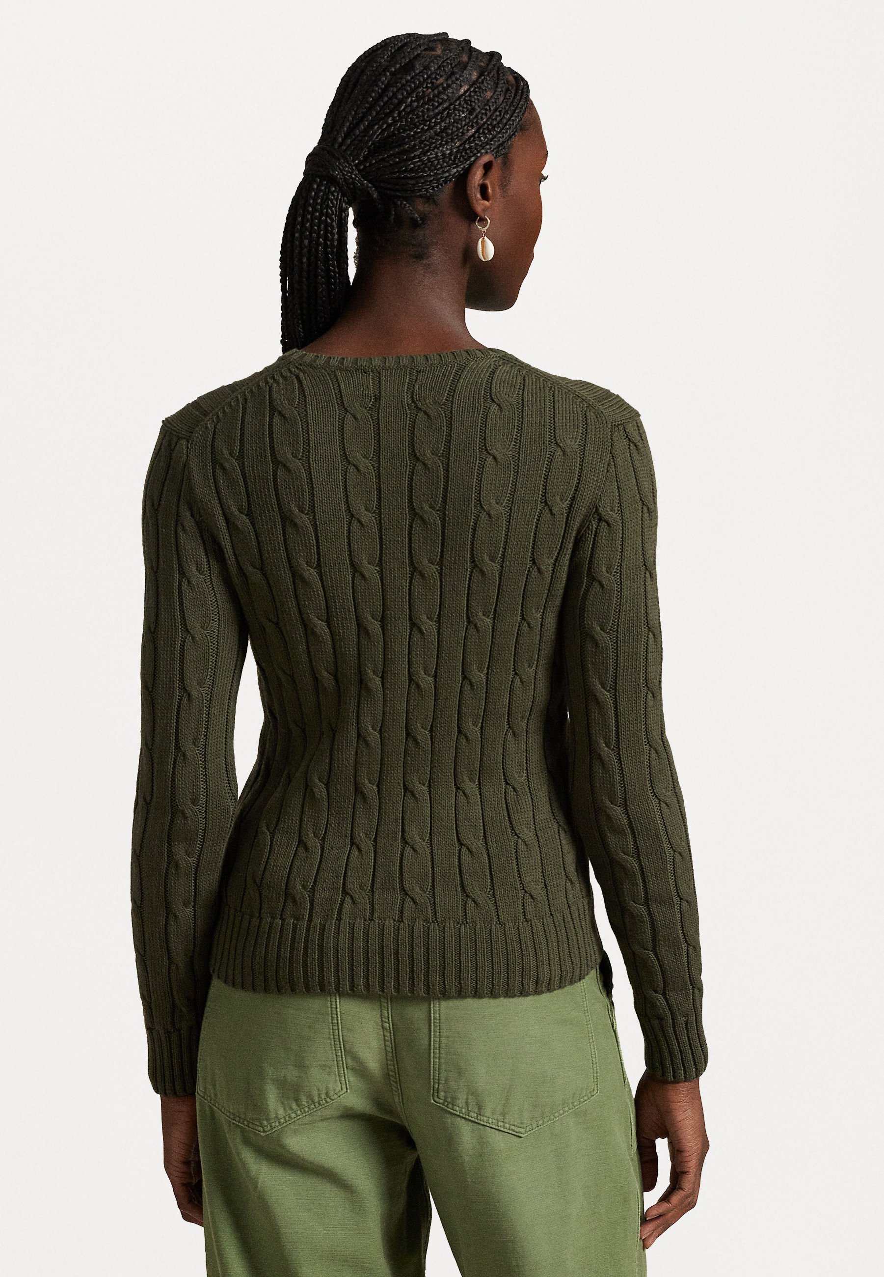 Polo Ralph Lauren CABLE KNIT COTTON CREWNECK SWEATER