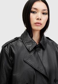 AllSaints HENDRY CROP - Giacca di pelle - black