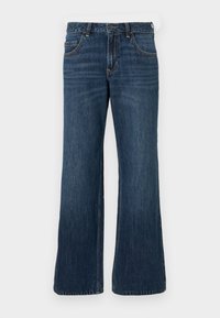 Σκούρα μπλε τζιν με φαρδιά μπότα και κλασικό σχέδιο με πέντε τσέπες, διαθέτει κλείσιμο με κουμπί και διακριτικό ξεθώριασμα. Κατασκευασμένο από υφάσμα denim.