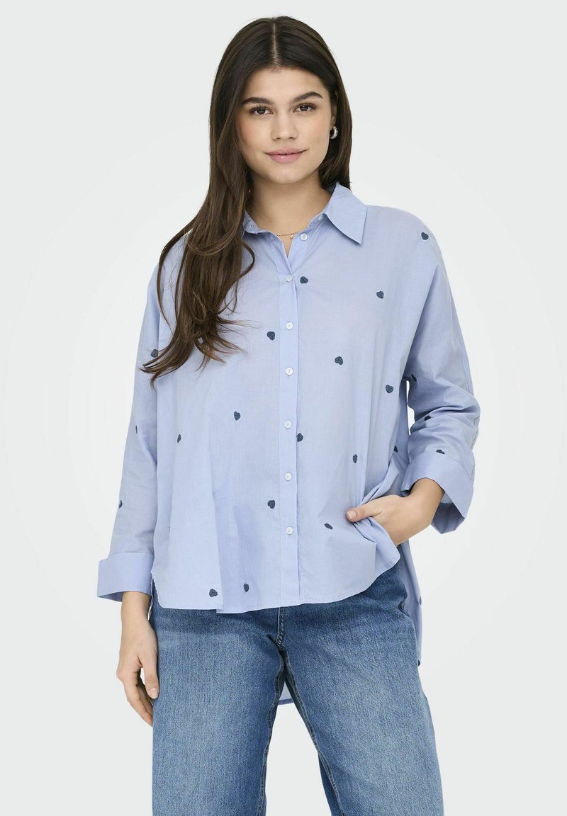 ONLY ONLNEW LINA GRACE NOOS - Button-down blouse - brunnera blue