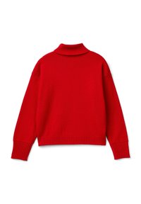 United Colors of Benetton WITH TURTLENECK AND LOGO - Strickpullover - red
