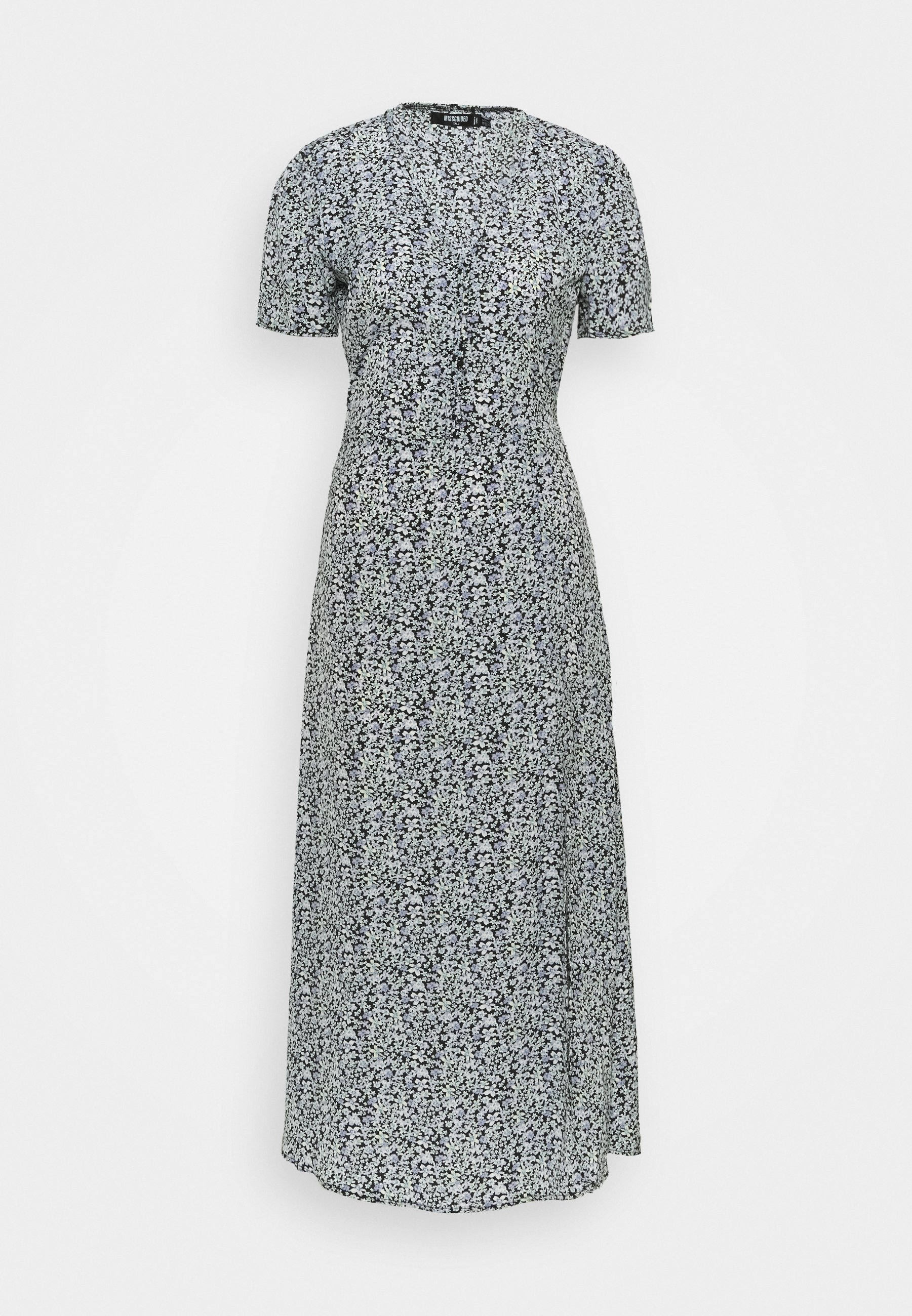 Missguided Tall HALF BUTTON MIDI DRESS 