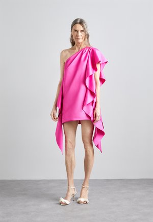 CASSIA DRAPED DRESS - Cocktail dress / Party dress - hibiscus