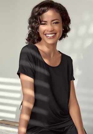 LASCANA, Nachtwäsche Shirt - schwarz