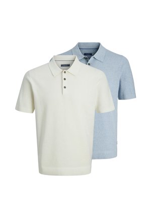 2 PACK - Poloshirts - creme/hellblau