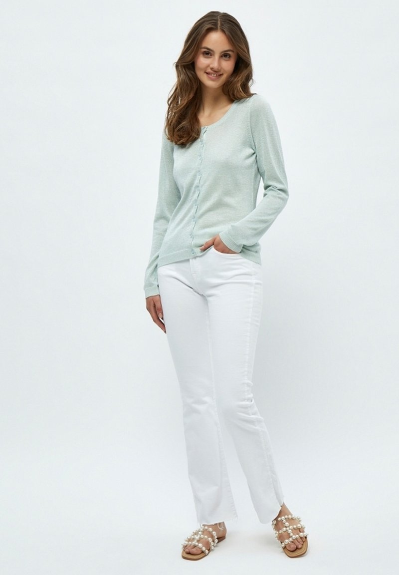 Damen Strickjacken | Minus NEW LAURA Strickjacke frosted mint lurex/grün-metallic - SI33110 Damen Strickjacken | Minus NEW LAURA Strickjacke frosted mint lurex/grün-metallic - SI33110