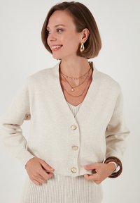 LELA Chaqueta de punto - light stone