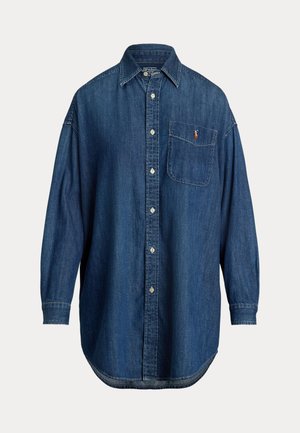 OVERSIZE FIT DENIM SHIRT - Blúzka so zapínaním na gombíky - remy wash