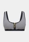 CLUBHOUSE ZIP FRONT TANK - Bikini felső - black