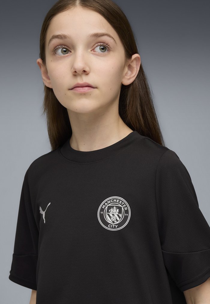 PUMA MANCHESTER CITY - Sports T-shirt - black silver