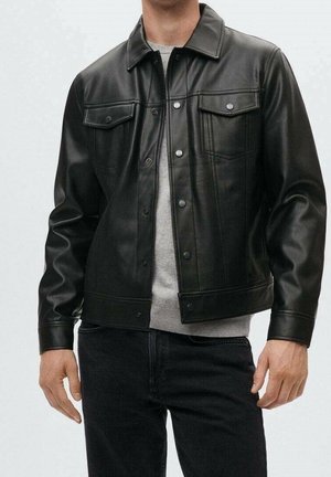 Veste en similicuir - black