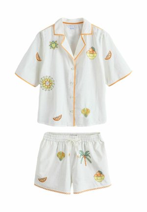 EMBROIDERY SET - Nattplagg set - white