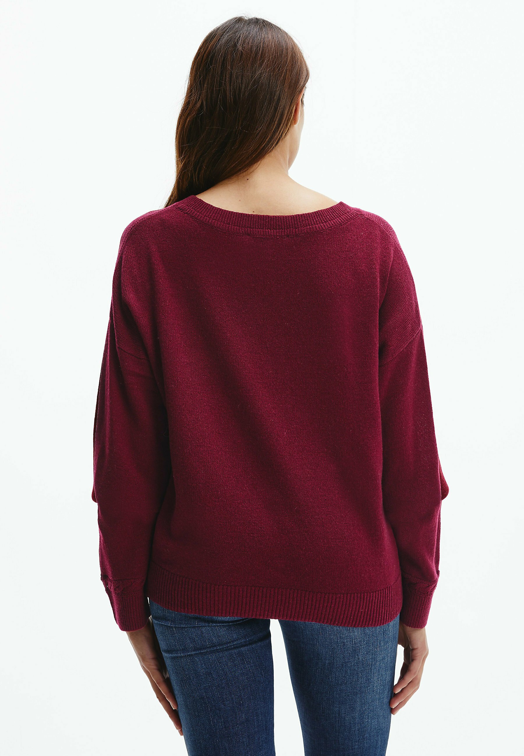 deep neck sweater