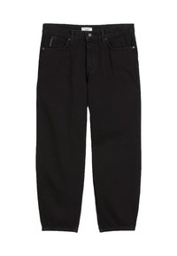 HIGH WAIST, BARREL - Jeans Straight Leg - black