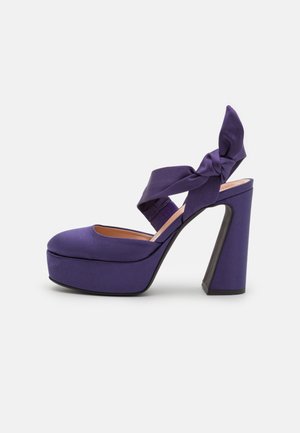 Alberta Ferretti EVENING BOW - Platform heels - blue