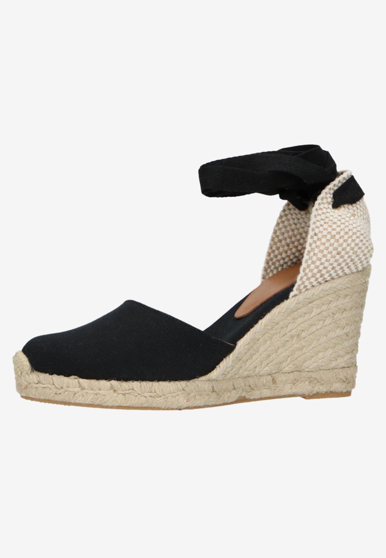 Manfield Sandalen met sleehak - black/zwart - Zalando.be