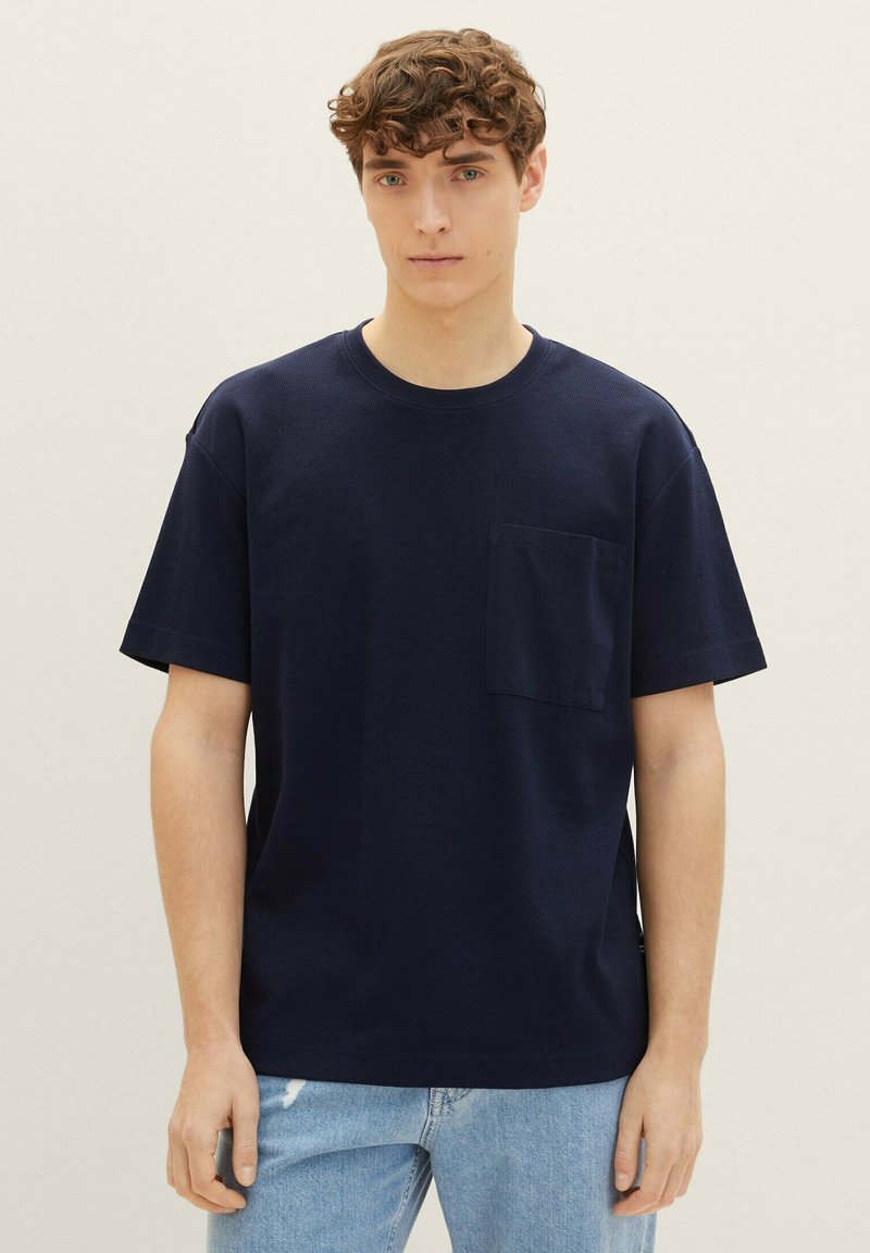 TOM TAILOR DENIM LOGO - T-shirt à Manches Longues - Dunkelgrün