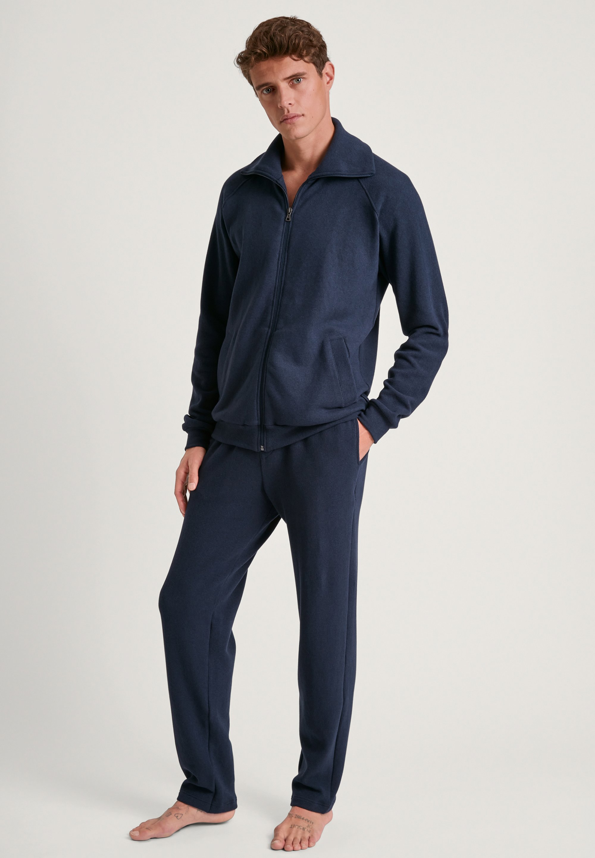 Calida Felpa Uomo - Maglione A Maniche Lunghe, Scollo Rotondo, Lavabile