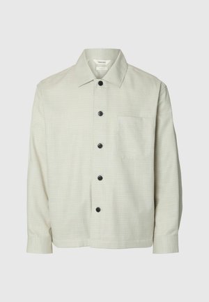 Selected, OVERSHIRT RELAXED FIT - Lehká bunda - white pepper