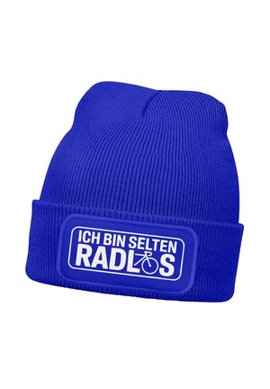 PATCH MIT SPRUCH GESCHENK - Beanie - blau