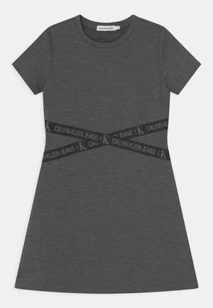 PUNTO LOGO TAPE DRESS - Vestito di maglina - dark grey heather