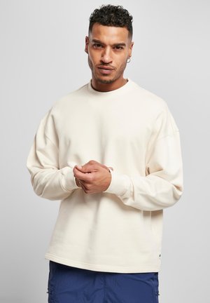 OVERSIZED BOXY CREW - Collegepaita - white sand