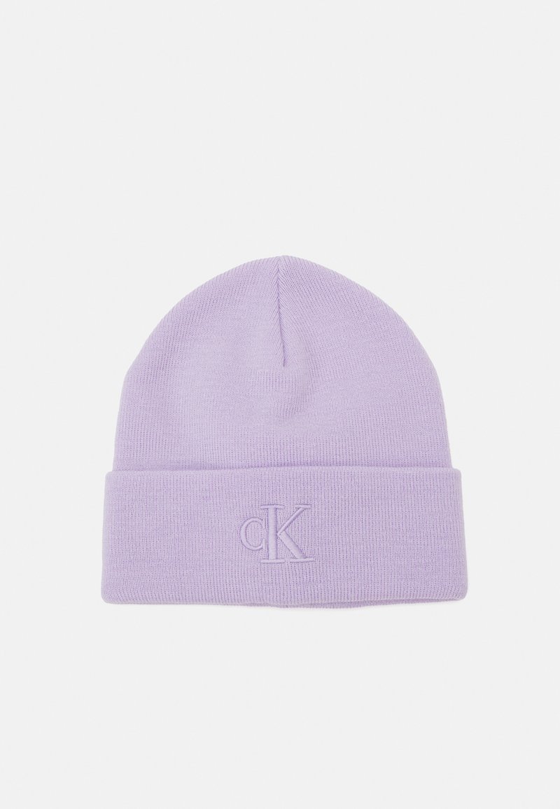 Calvin Klein Jeans MONOGRAM EMBRO BEANIE - Čepice - pastel lilac