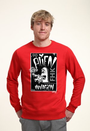 MATT KEELING ALIEN INVASION - Sweatshirt - red