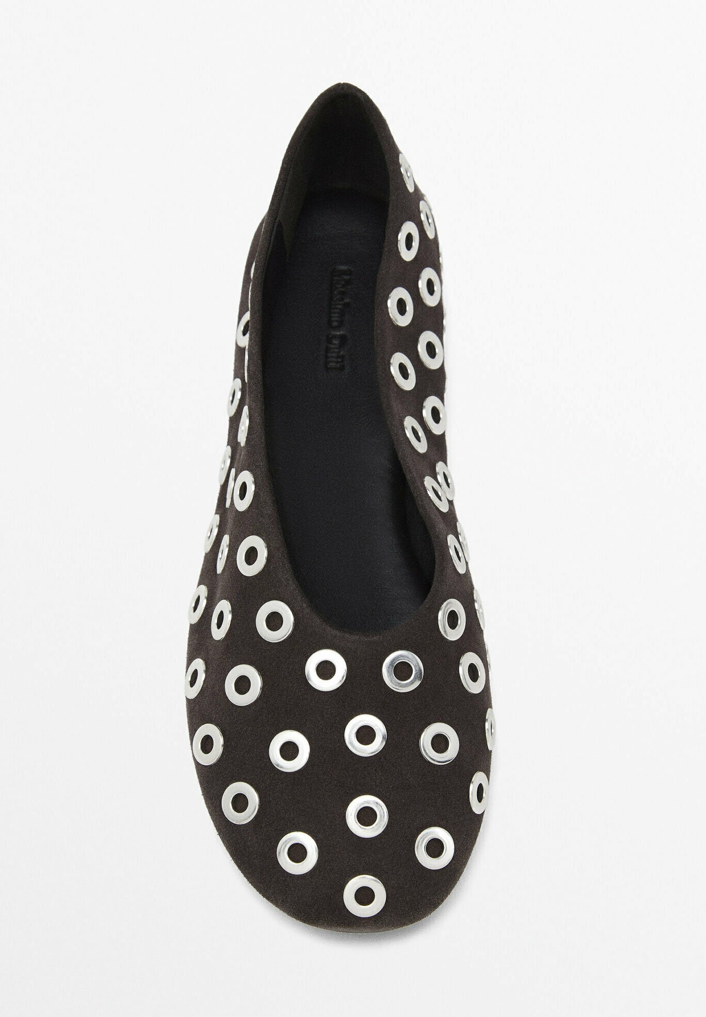 Massimo Dutti★メタリックディテール入りバレエフラット Massimo Dutti WITH METALLIC DETAILS - Ballet pumps - dark