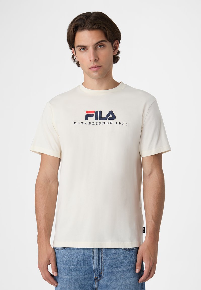 Fila APPAREL VALSERA REGULAR LOGO - Printtipaita - egret