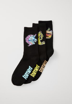 NKMSEPPE FORTNITE SOCKS 3 PACK UNISEX - Strumpor - black