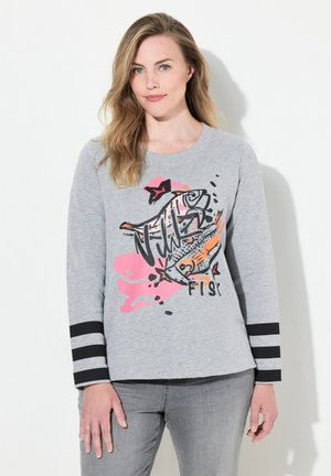 LANGARM RUNDHALS - Collegepaita - gray melange