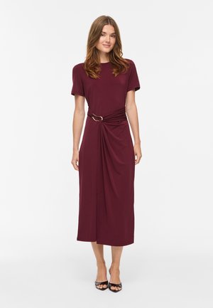 VILA, VIJUSTINE O NECK - Jerseyjurk - tawny port
