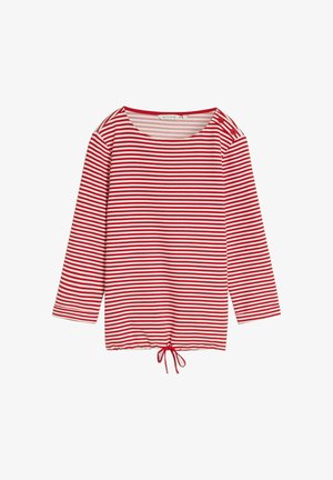 TOM TAILOR, T-SHIRT STRUCTURED - Long sleeved top - red offwhite regular stripe