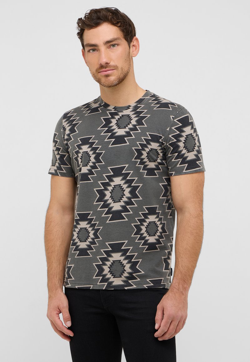 mustang T-shirt print zwart