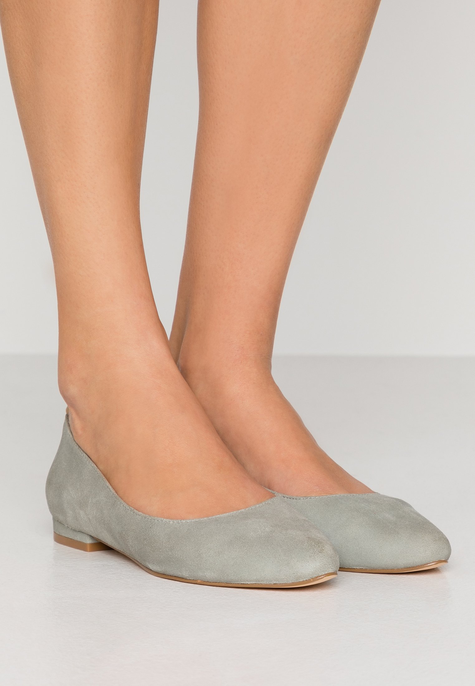 LEATHER BALLERINAS Ballerinaskor grey LEATHER BALLERINAS Ballerinaskor grey